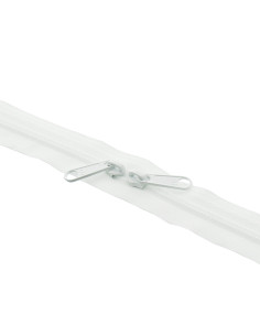 Nylon rugsluiting voor tassen 60 cm - Wit