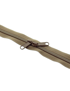 Nylon rugsluiting voor tassen 60 cm - Taupe