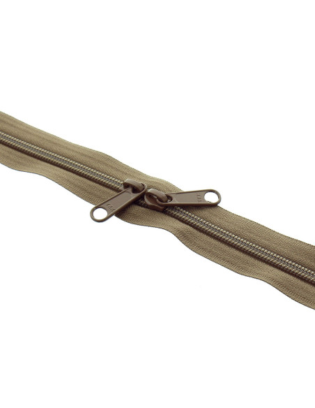 Nylon rugsluiting voor tassen 60 cm - Taupe
