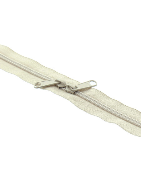 Nylon rugsluiting voor tassen 60 cm - Beige