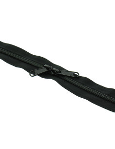 Nylon rugsluiting voor tassen 60 cm - Zwart