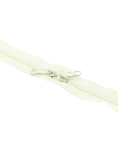 Nylon rugsluiting voor tassen 60 cm - Ecru