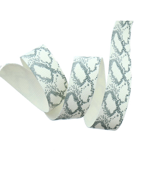 Polyester riem - Witte slang