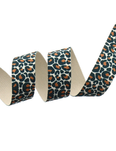 Polyester riem - Luipaard