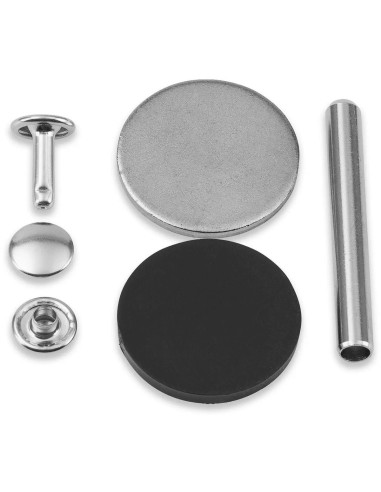 Set van 12 buisvormige klinknagels 6-9 mm zilver VARIO Creative Tool