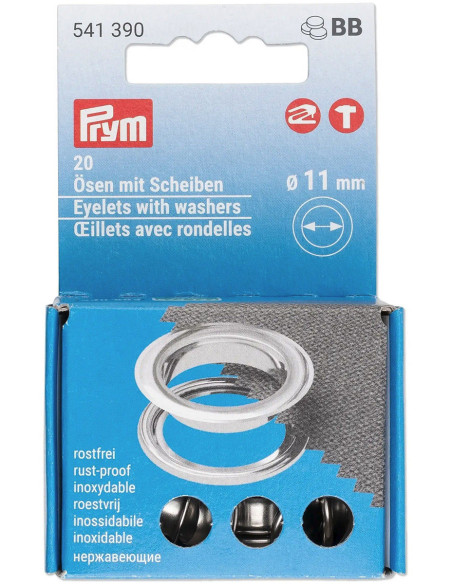 Set van 20 oogjes met ringen 11 mm zilver VARIO Creative Tool