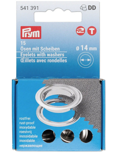 Set van 15 oogjes met ringen 14 mm zilver VARIO Creative Tool