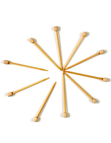 10 bamboe breinaalden