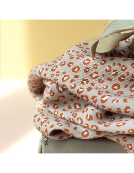Viscose crêpe stof Mini Léo Amande - La Maison Naïve