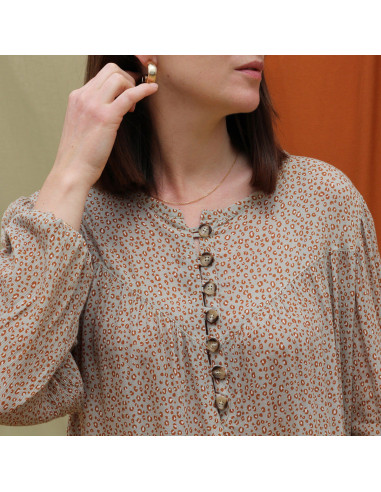 Viscose crêpe stof Mini Léo Amande - La Maison Naïve