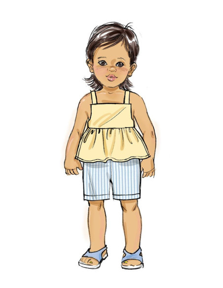 Tuinbroek- en jurkpatroon - Butterick 6936