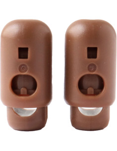 Set van 2 YKK koordstoppers - Bruin