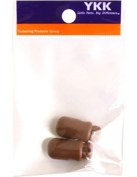 Set van 2 YKK koordstoppers - Bruin
