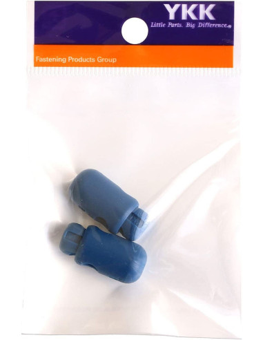 Set van 2 YKK koordstoppers - Petrolblauw