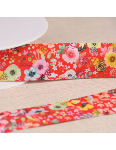 Bias bloemen - Rood