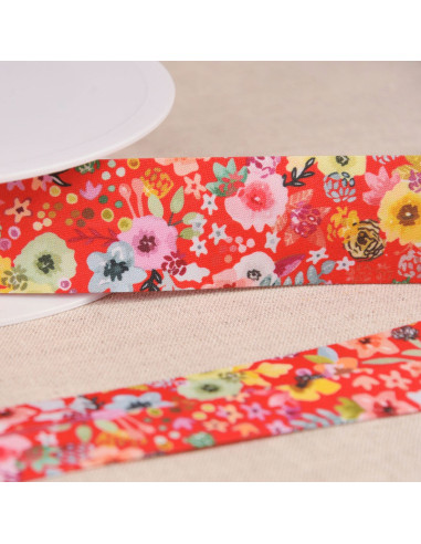 Bias bloemen - Rood