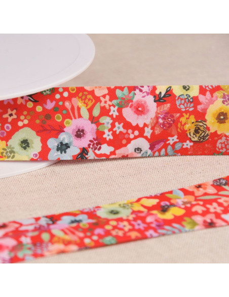 Bias bloemen - Rood