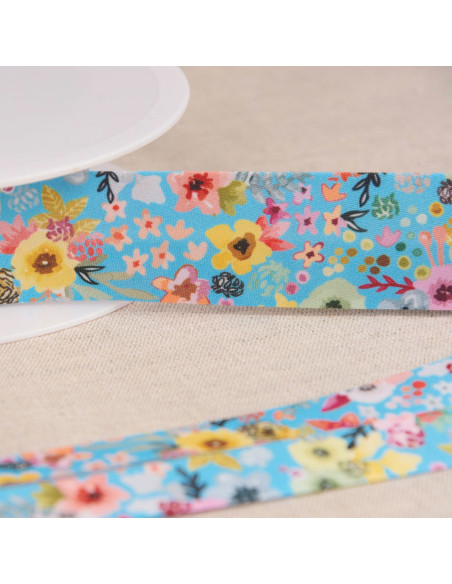 Bias bloemen - Blauw