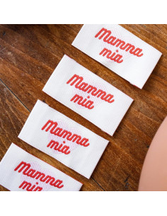 Set van 5 labels om op te naaien - Mammia mia