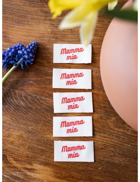Set van 5 labels om op te naaien - Mammia mia