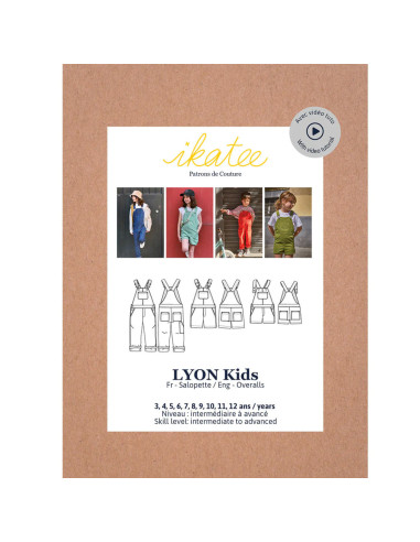 Patroon van tuinbroek Lyon kids - Ikatee
