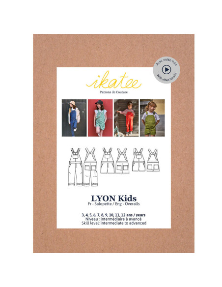 Patroon van tuinbroek Lyon kids - Ikatee