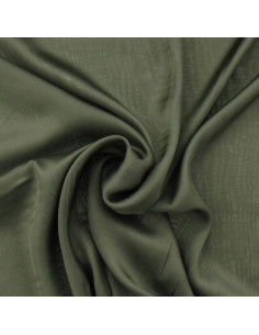 Viscose satijnstof - Legergroen