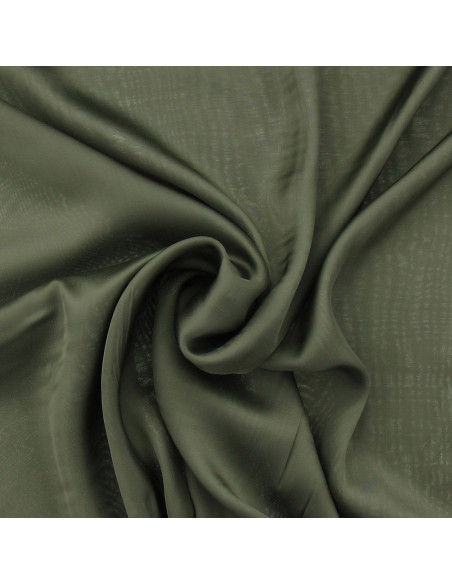 Viscose satijnstof - Legergroen