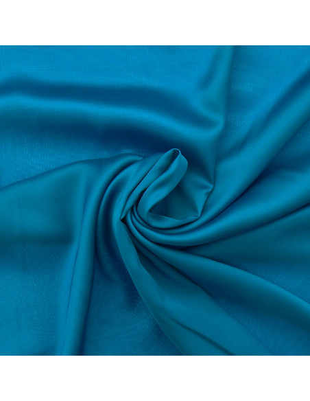 Viscose satijnstof - Blauw