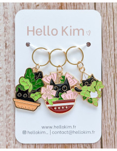 Set van 3 stekenmarkeerders - Wilde katten
