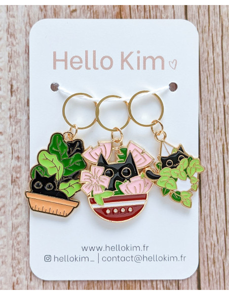 Set van 3 stekenmarkeerders - Wilde katten