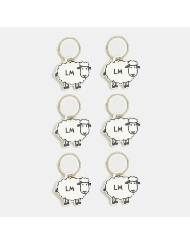 Set van 6 schapen breimarkers Lantern Moon