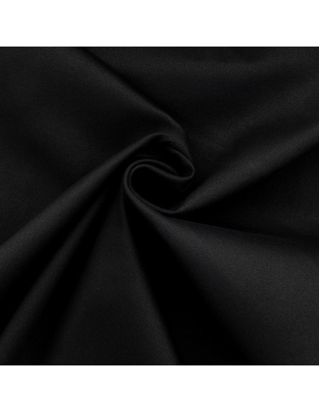 Stretch katoenen gabardine stof - Zwart