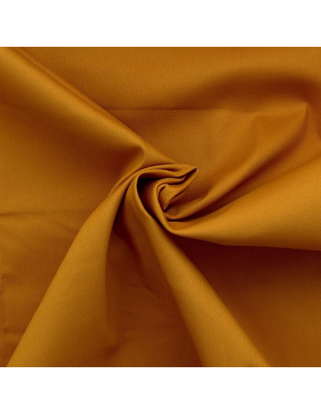 Stretch katoenen gabardine stof - Oker