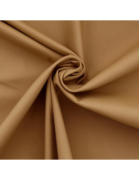 Stretch katoenen gabardine stof - Goudbeige
