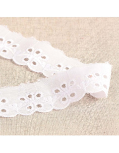 Broderie Anglaise bloemen geschulpt Inaya - Wit