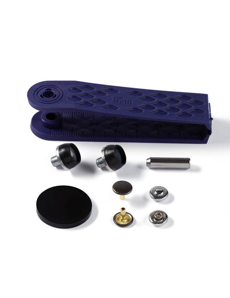 Doos met 24 rivetten van 9 mm met gereedschap - Zilver en Zwart