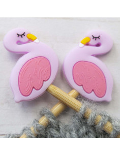 Stekenstoppers voor breinaalden - Flamingo