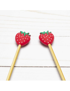 Breistoppers voor breinaalden - Aardbeien 2