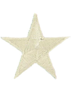 Beige strijkembleem ster