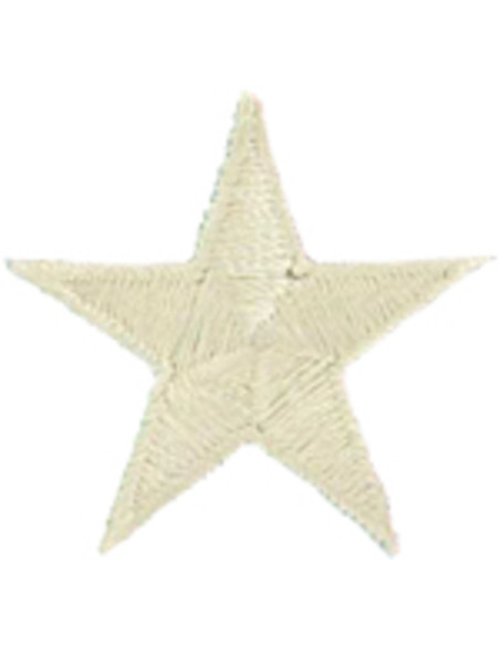 Beige strijkembleem ster