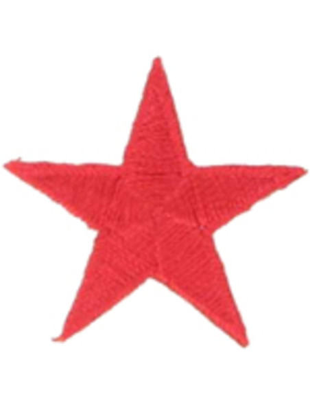 Rood ster strijkembleem