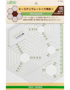 Clover patchwork hexagonen sjabloon