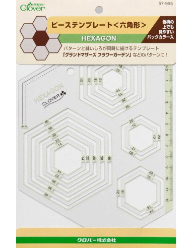 Clover patchwork hexagonen sjabloon