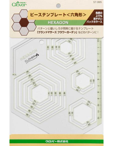 Clover patchwork hexagonen sjabloon