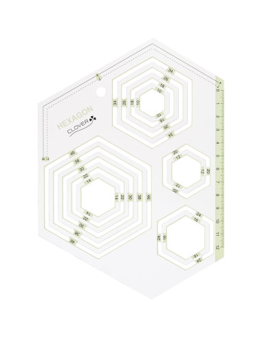 Clover patchwork hexagonen sjabloon