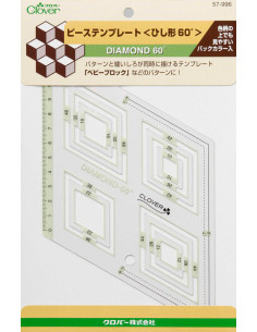 Patchwork sjabloon Diamond 60° Clover