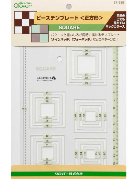 Patchwork vierkanten sjabloon Clover