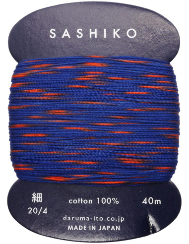 Daruma Kasuri sashiko-garen meerkleurig 2 kleuren 40 m