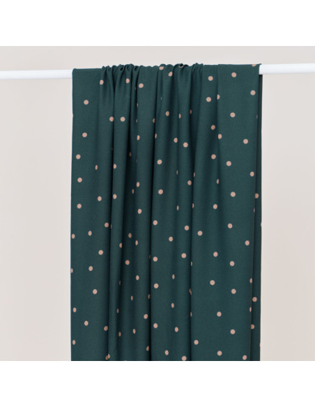 Viscose crêpe stof Jolly Dots - Flesgroen